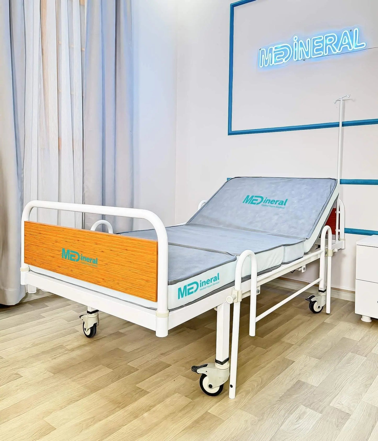 2 Motor Hasta Yatağı Eko | Elektrikli Kumandalı Ev Tipi Hasta Karyolası