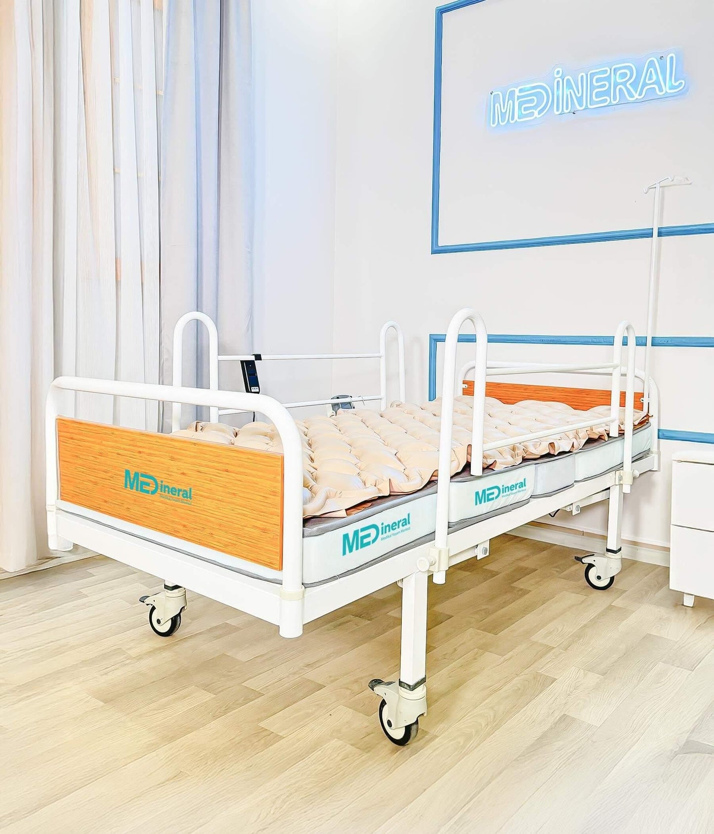 2 Motor Eko Hasta Yatağı | Baklava Tipi Havalı Yatak + Alez