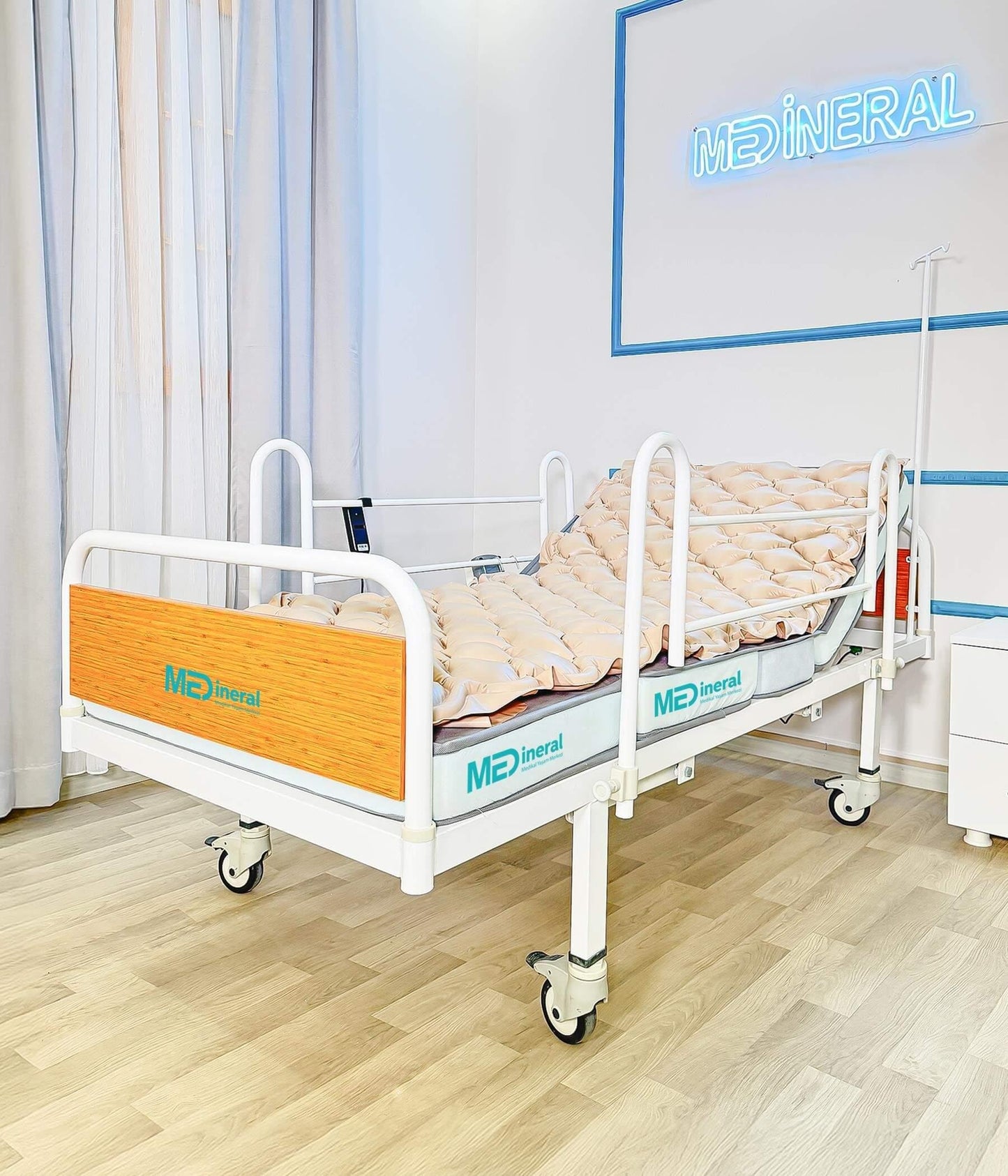 2 Motor Eko Hasta Yatağı | Baklava Tipi Havalı Yatak + Alez