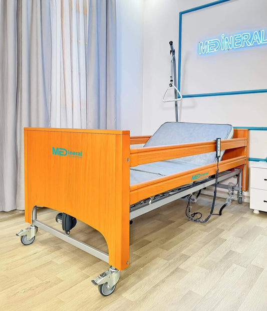 4 Motorlu Ev Tipi Ahşap Hasta Karyolası | İthal