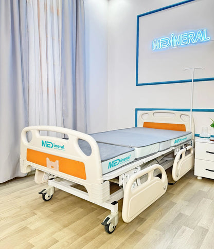 4 Motorlu Hasta Karyolası | Full ABS Asansörlü Elektrikli + 15 cm Antibakteriyel Visco Yatak & Alez