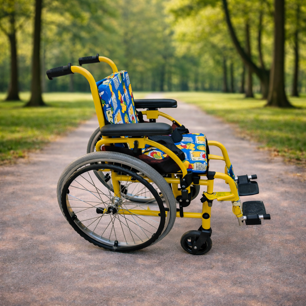 Respirox RCTS-01 Pediatrik Manuel Tekerlekli Sandalye | Refakatçi Frenli