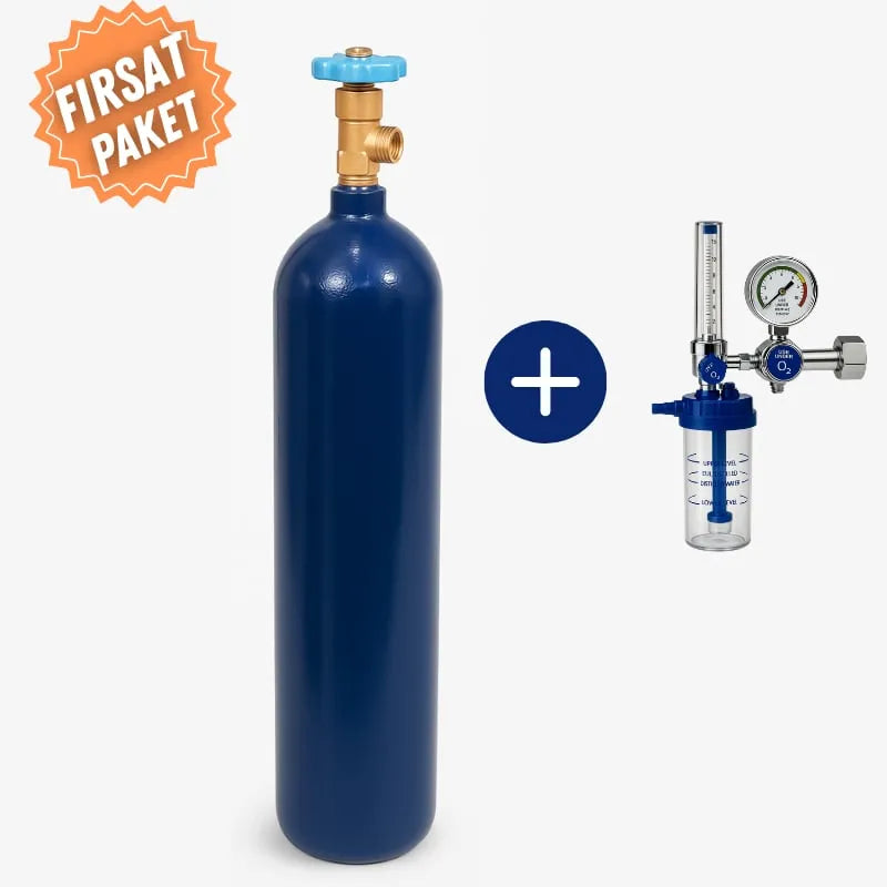 Oksijen Tüpü 5 Lt | Manometreli
