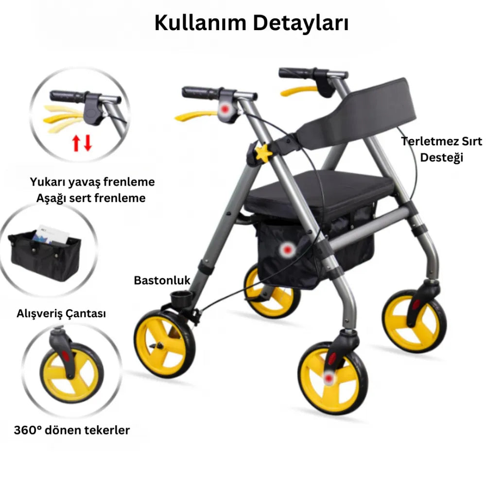 Poylin P581 Rollator | Hafif & Pratik